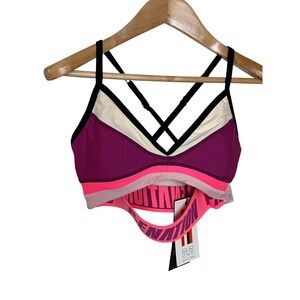 PE Nation Overland Sports Bra Baton Rouge Purple Pink Colorblock XS NWT